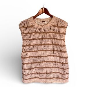 Free People Wave After Wave Top in Neutral Combo Size S/P Women’s